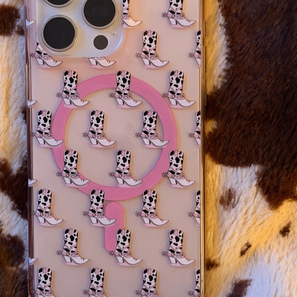 Cowgirl Boot Pattern Phone Case